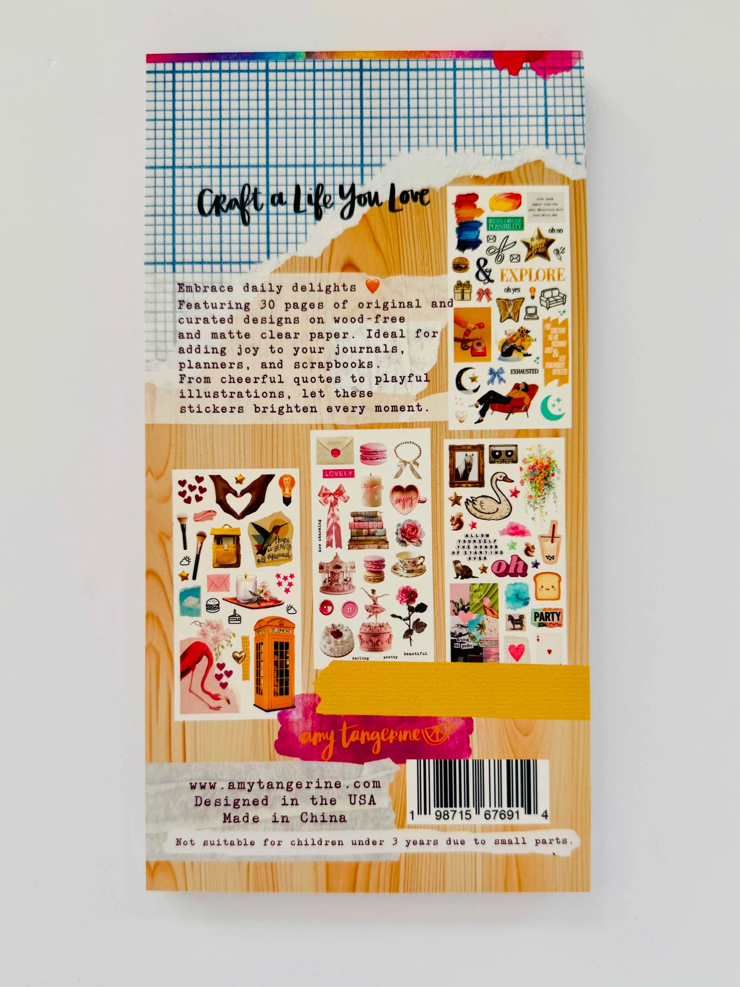Junk Journal Sticker Book - back cover
