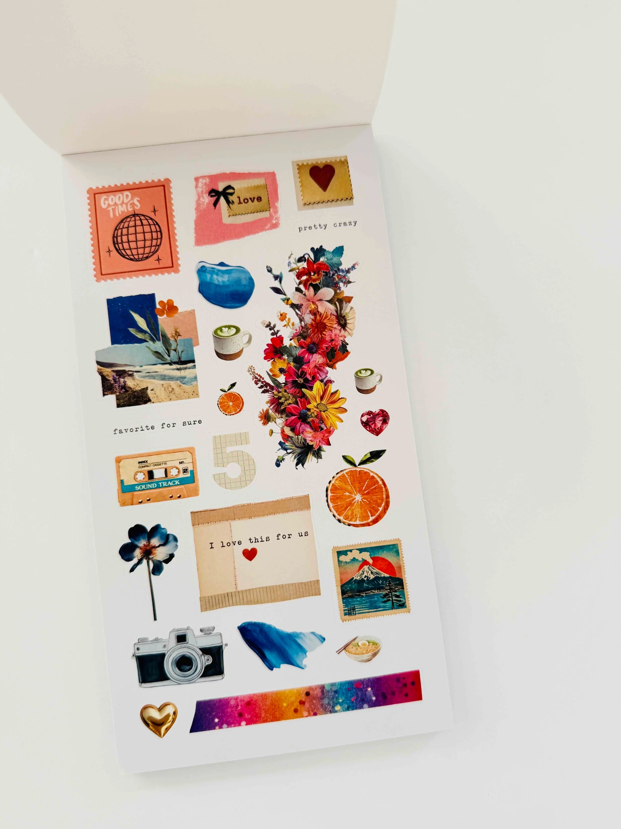 Junk Journal Sticker Book - sample page
