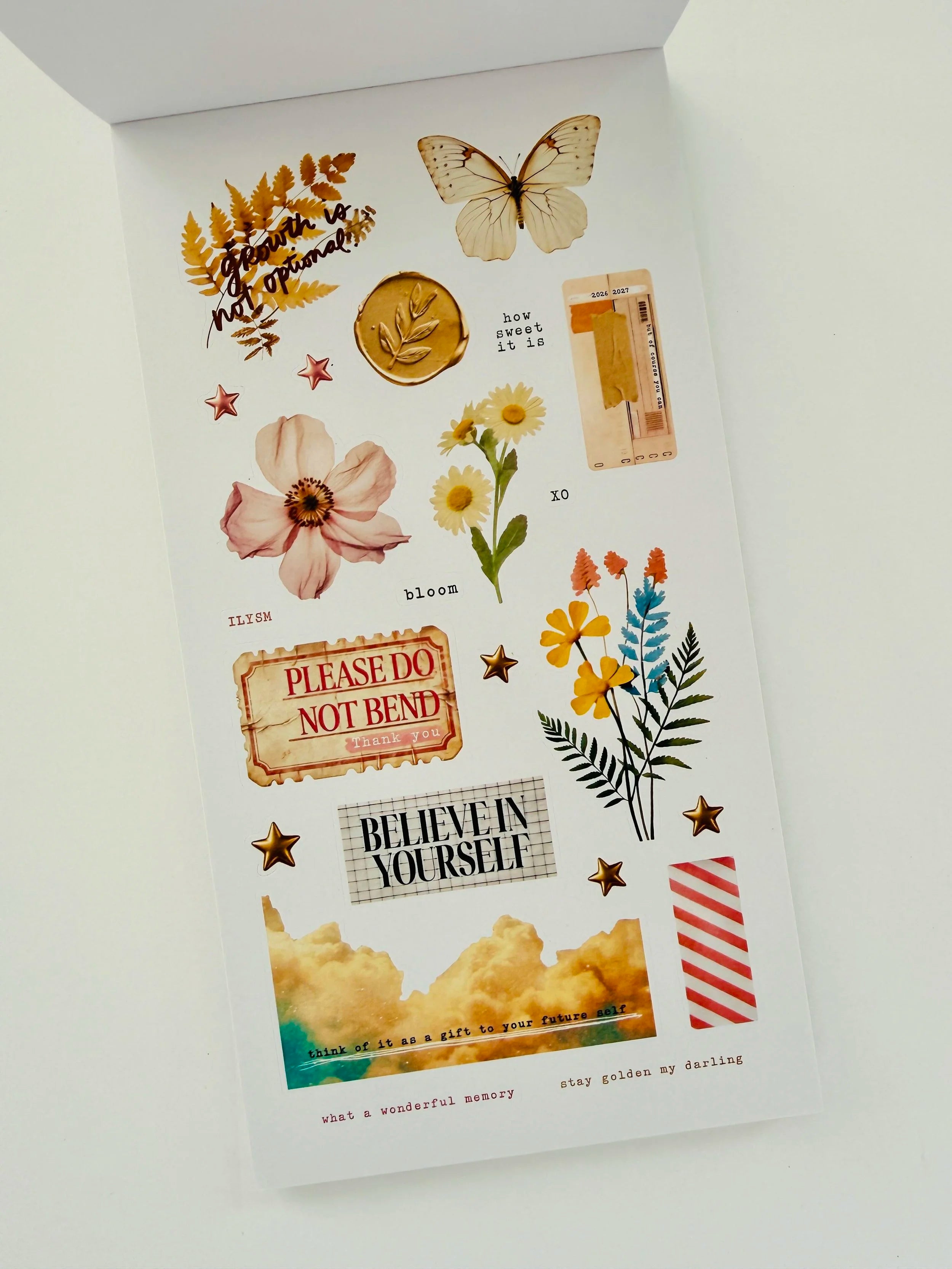 Junk Journal Sticker Book - sample page