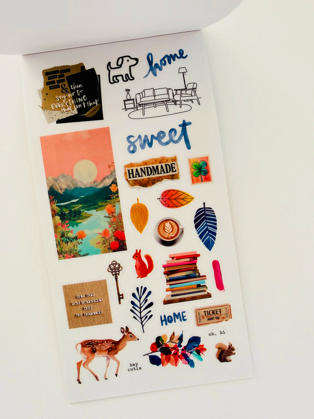 Junk Journal Sticker Book - sample page