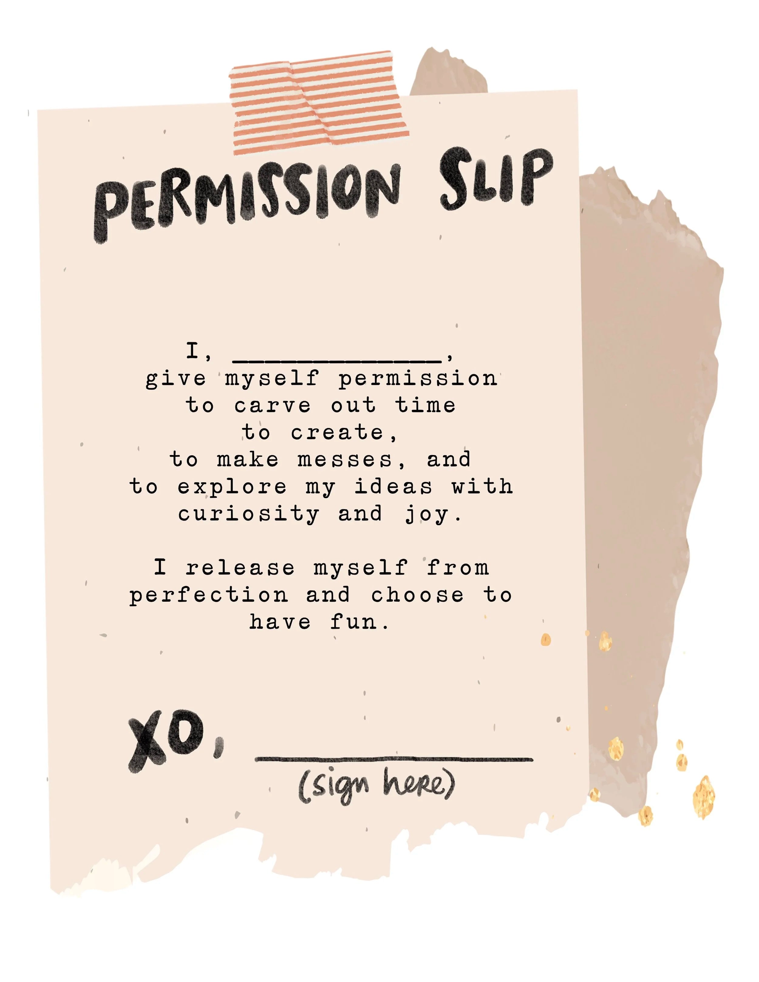 Permission Slip Printable *FREE*